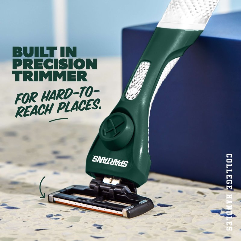 College Football Razor Set with Team Colors - 6-Blade Shaving Kit