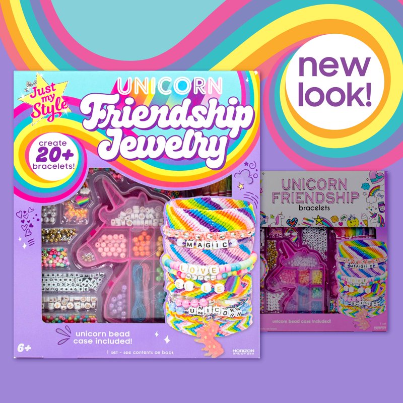 Unicorn Friendship Bracelet Making Kit for Kids - Includes Beads & Charms