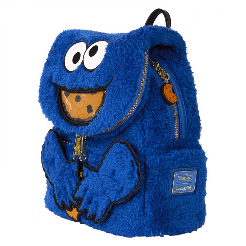 Sesame Street Cookie Monster Plush Mini Backpack for Kids & Adults