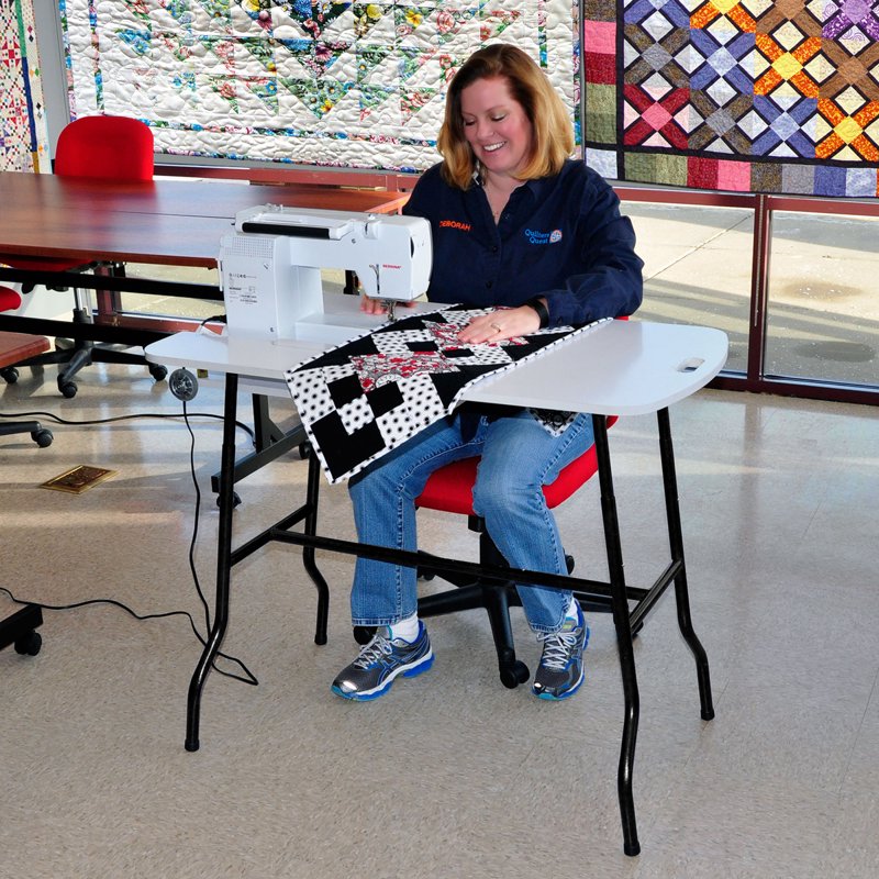 Adjustable Height Foldable Sewing Table for Portable Crafting
