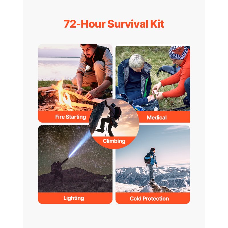 250-Piece Durable First Aid Kit with Trauma Bag for Camping Hiking Boating