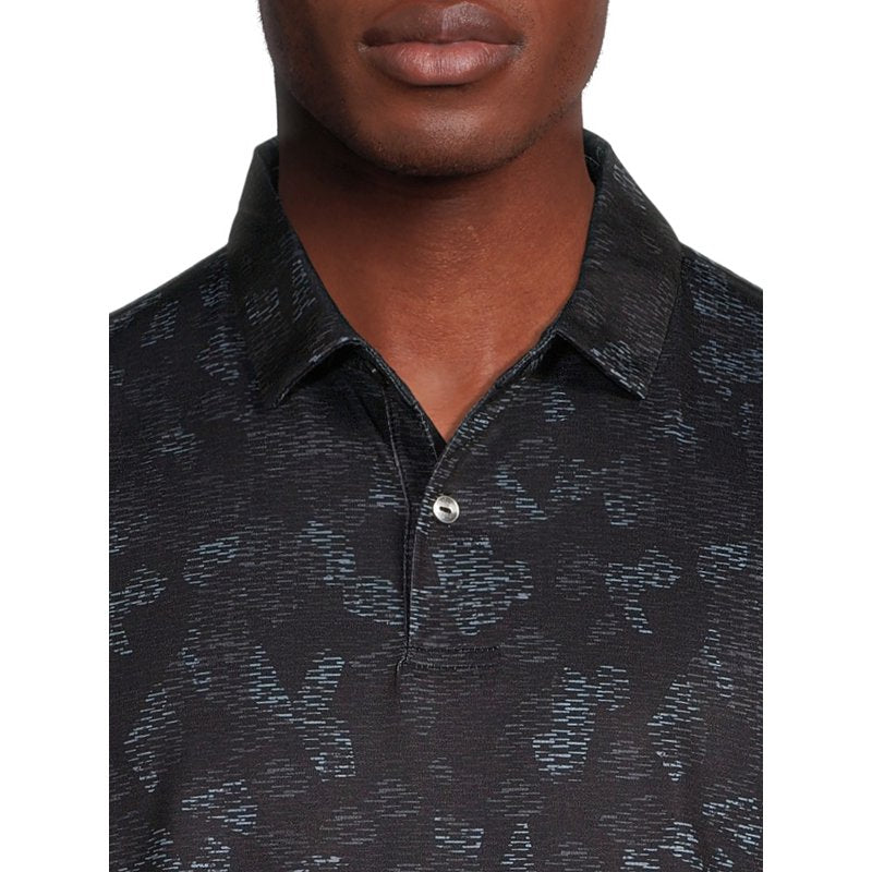 Ben Hogan Camouflage Print Golf Polo Shirt for Men – Short Sleeve, S-5XL, Black, M (Variation)