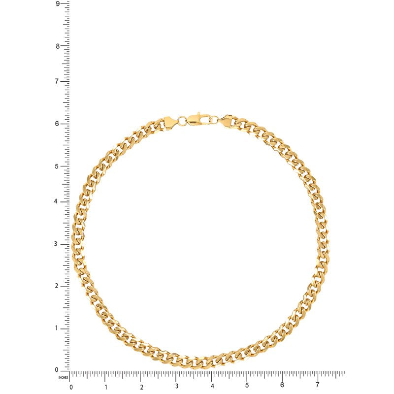 Men's 20-Inch Gold Plated Stainless Steel Curb Chain Necklace