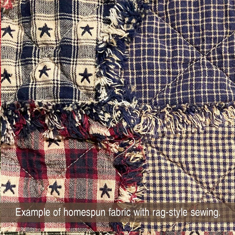 Cotton Homespun Plaid Fabric by the Yard - Heritage Navy Blue 2
