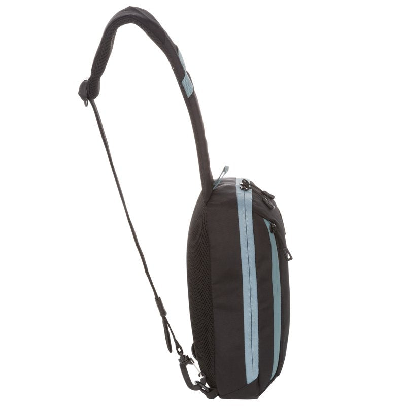 Unisex 4.5L Urban Sling Sports Bag - Black & Gray Polyester Shoulder Bag