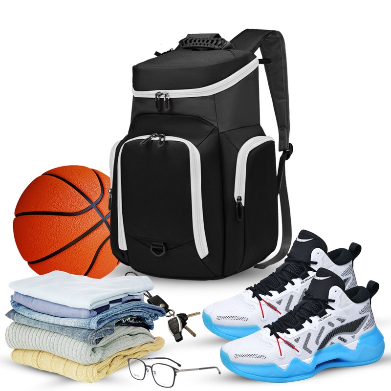 Sports Bag for Basketball Soccer & More with Ball Holder & Shoe Compartment