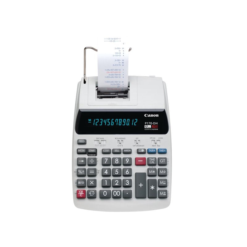 Canon P170-DH-3 Business Printing Calculator 12-Digit LCD White