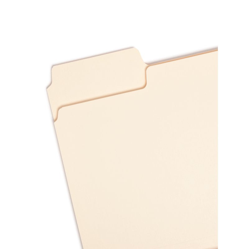 Heavyweight Manila File Folders with Oversized Labeling Area - Letter Size, 50 Pack