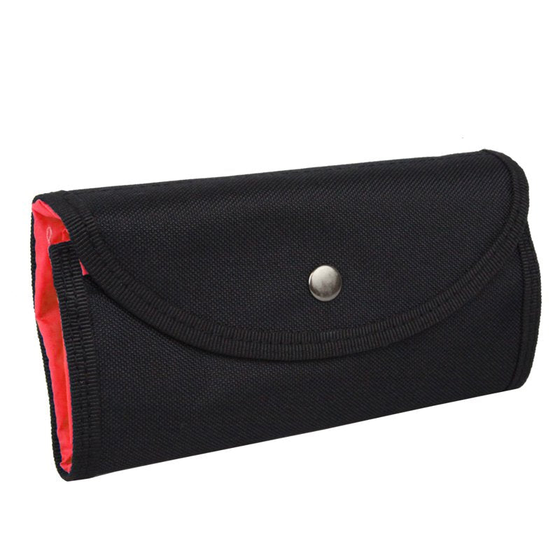 Red Folding Wallet Drawstring Cinch Pack - Compact Nylon Backpack for On-the-Go