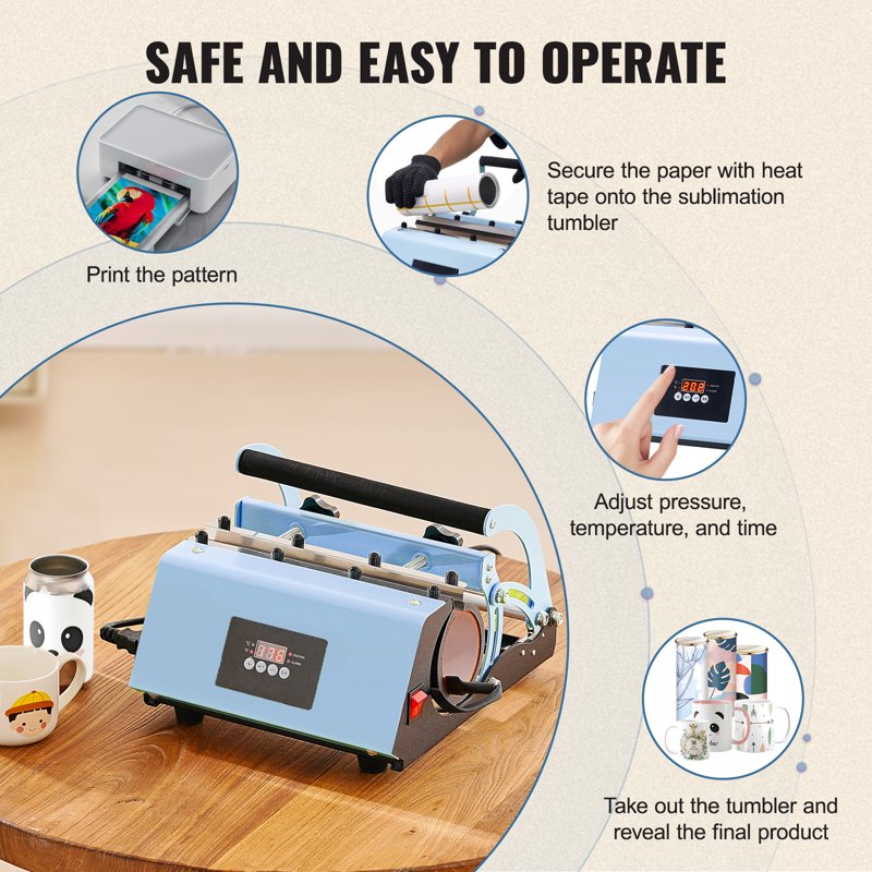 11-30oz Tumbler Heat Press Machine for Sublimation with Accessories