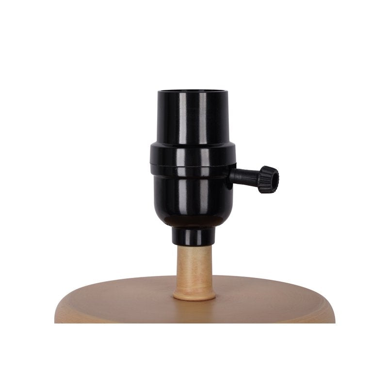 22 Inch Table Lamp with Ribbed Urn Base and White Fabric Shade