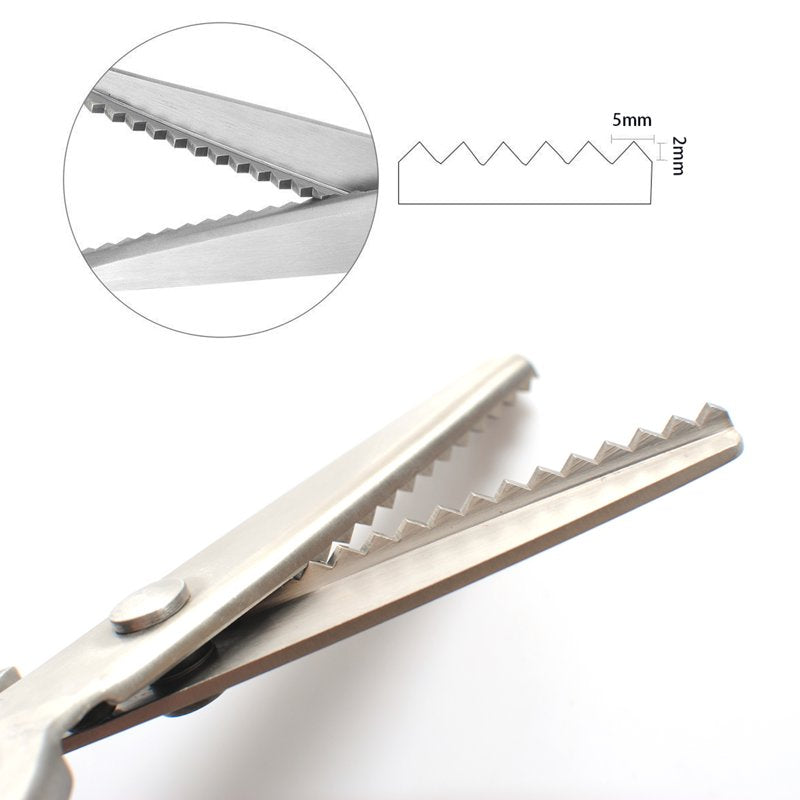 Pinking Shears Scissors for Fabric - Heavy Duty 8 Inch Serrated Zig Zag Cut