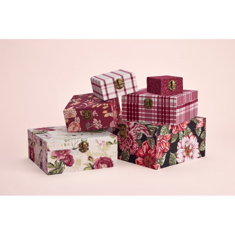 Cotton Fabric Roll 1 Yard - Rose Cranberry Pattern for Quilting & Sewing
