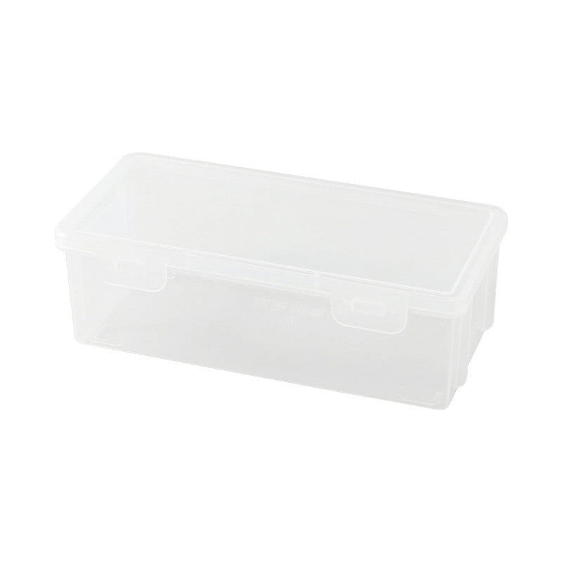 Large Transparent Plastic Pencil Box with Locking Lid & Handle - Space-Saving Organizer