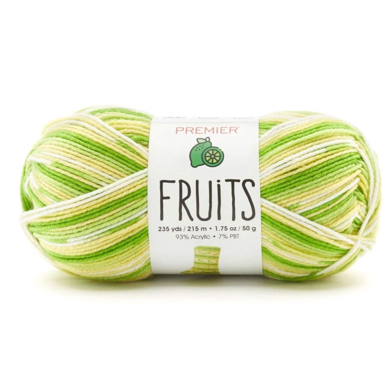 Fruits Self-Patterning Sock Yarn - Bright Colors, Acrylic & PBT Blend