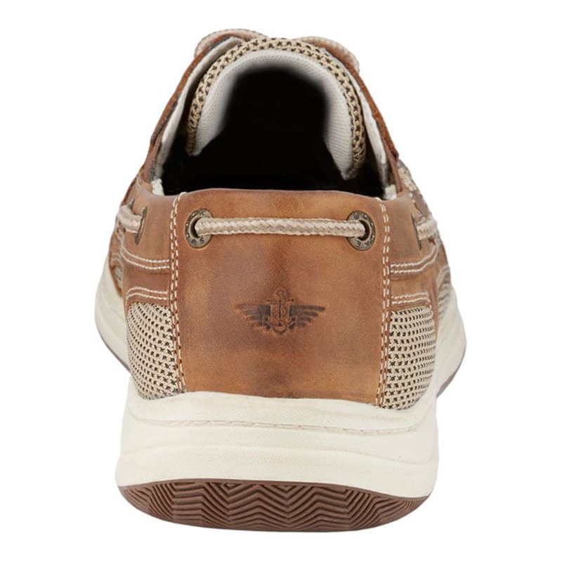Men's Leather Boat Shoes with Stain & Water Defender - Casual Slip-On Footwear