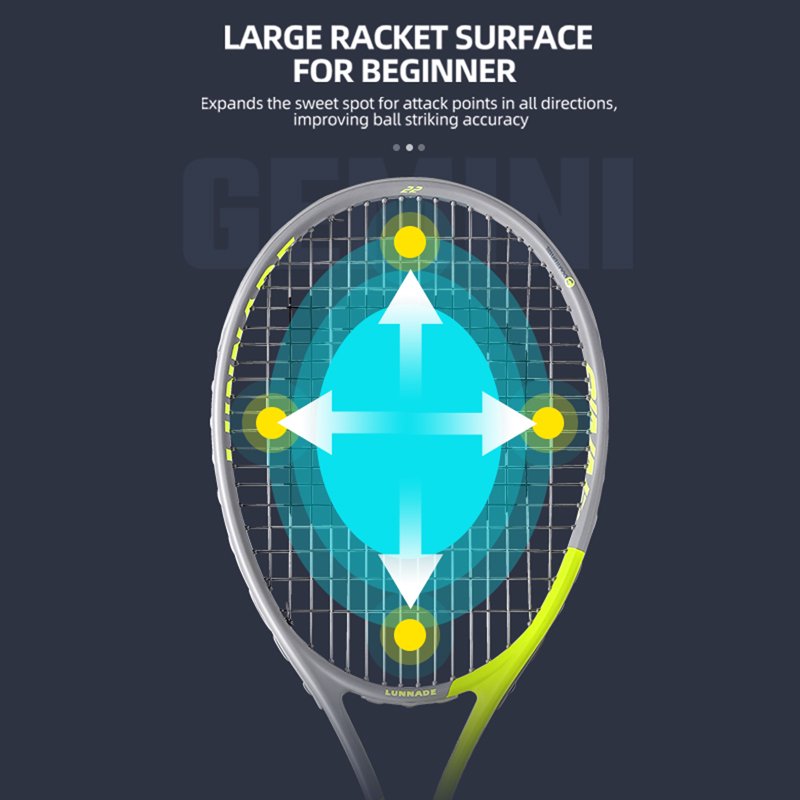 Pro-Grade Carbon Fiber & Aluminum Tennis Racket with Free Bag - Lightweight & Shock Absorbing for Adults