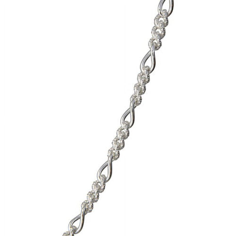 Women's Sterling Silver Figaro Necklace 24-Inch Classic Chain Jewelry