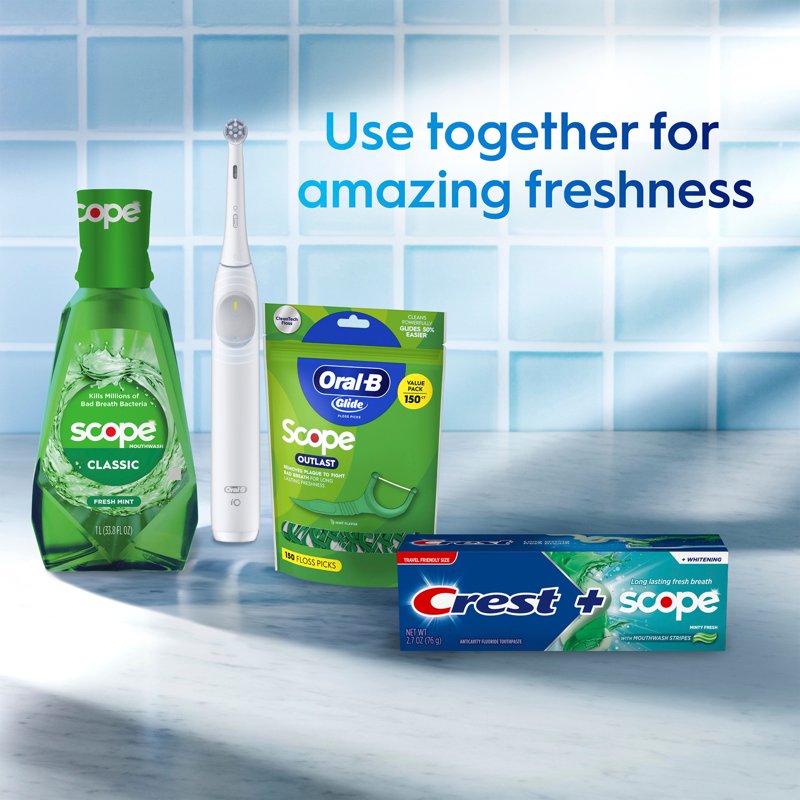 Whitening Toothpaste with Mouthwash Stripes - Minty Fresh, 5.2 oz, 4 Pack