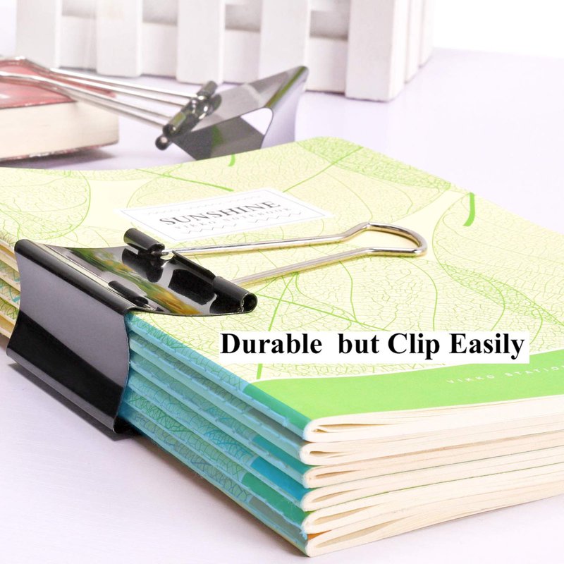 8 Pack Extra Large Binder Clips 2.4 Inch Heavy Duty Jumbo Office Clamps
