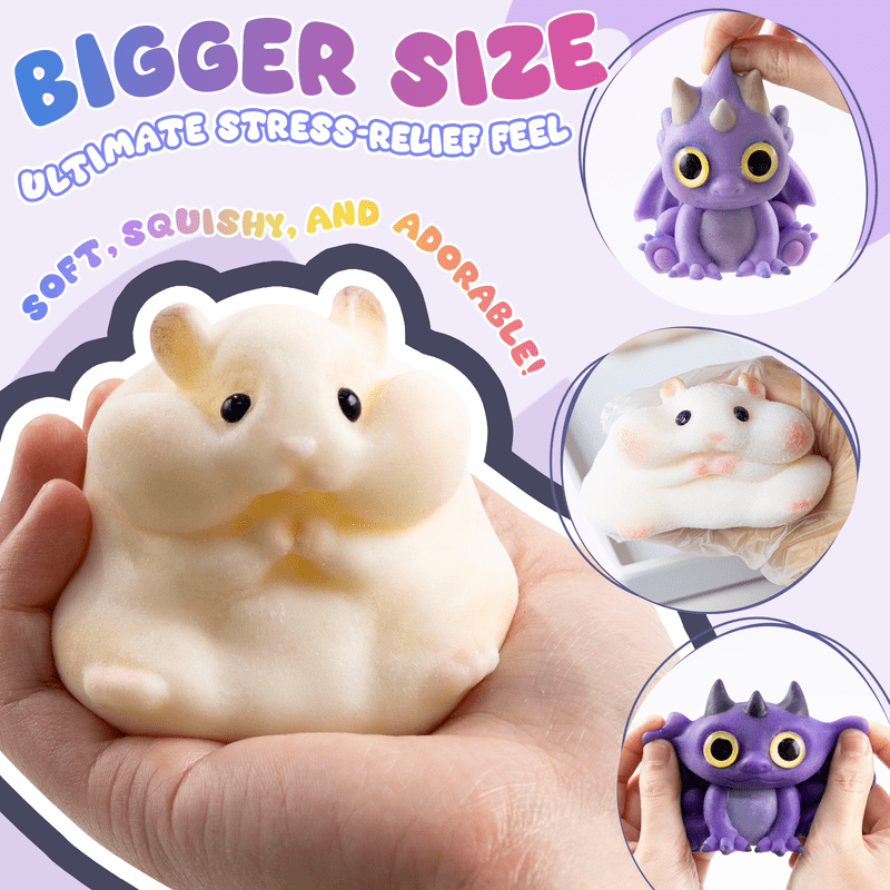 DIY Squishy Making Kit with Dragon & Hamster Molds - Stress Relief Fidget Toys