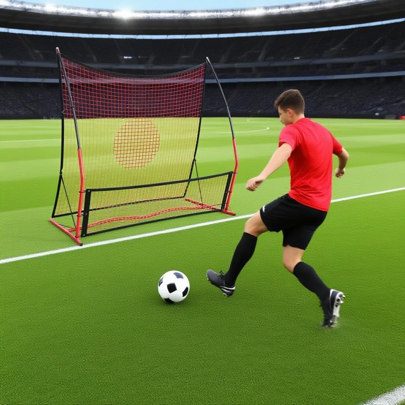 Soccer Rebounder 2-in-1 Spot Target, Double-Sided Trainer 6'x4.6' & 6'x1.4'