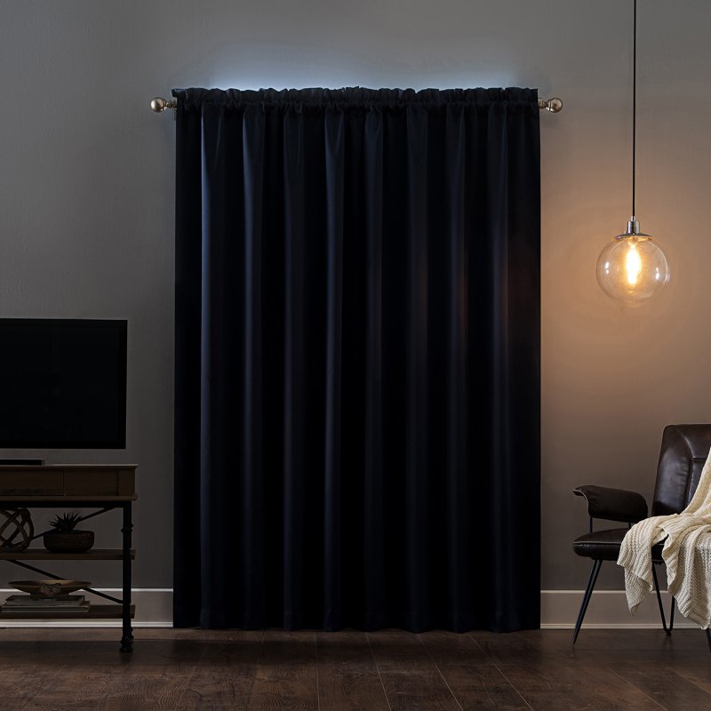 Blackout Curtain Panel with Rod Pocket Thermal Insulation for Privacy & Light Control