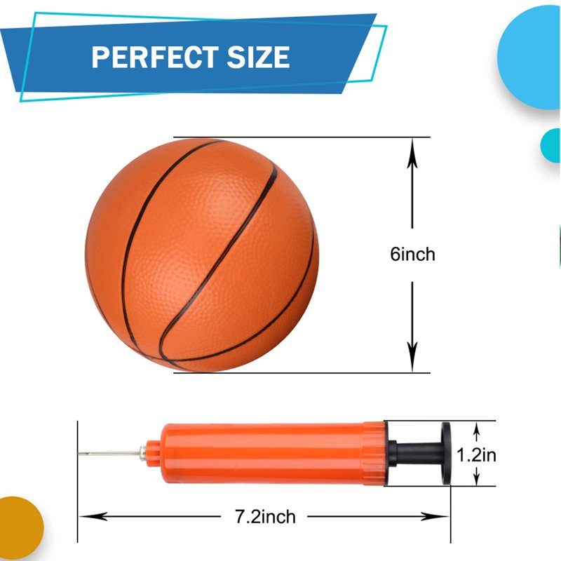 Mini Basketball Toy Set - 6 Inch Indoor/Outdoor Balls for Kids, Pack of 5