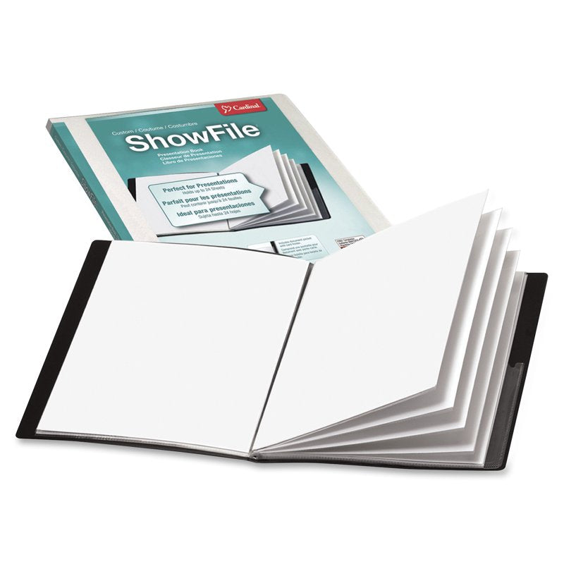 Cardinal ShowFile Display Book with Custom Cover & 24 Letter-Size Sleeves