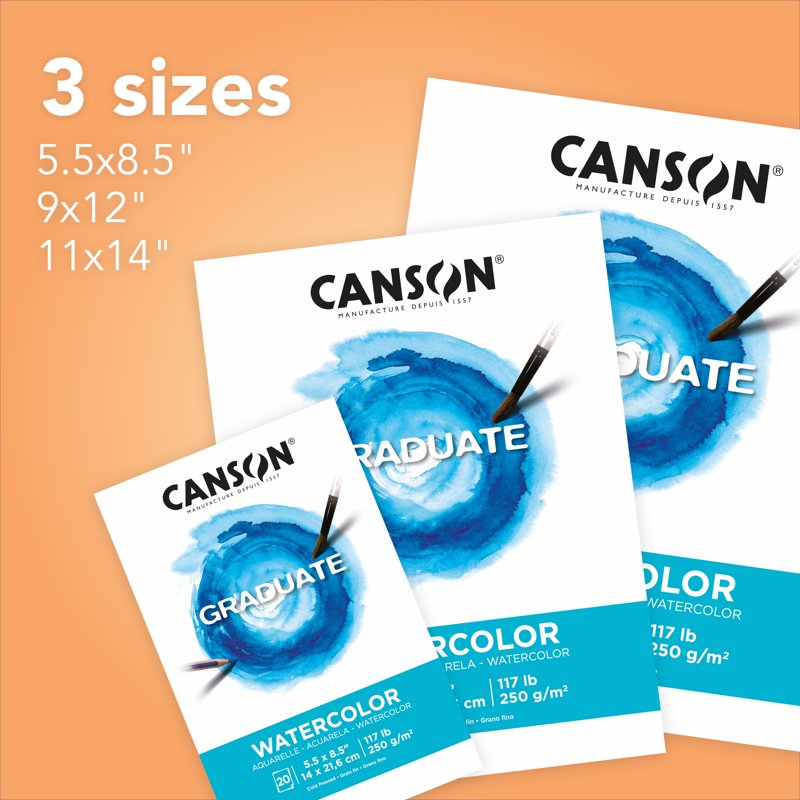 Watercolor Paper Pad 9x12 Inch Heavyweight 300gsm 20 Sheets for Art & Painting