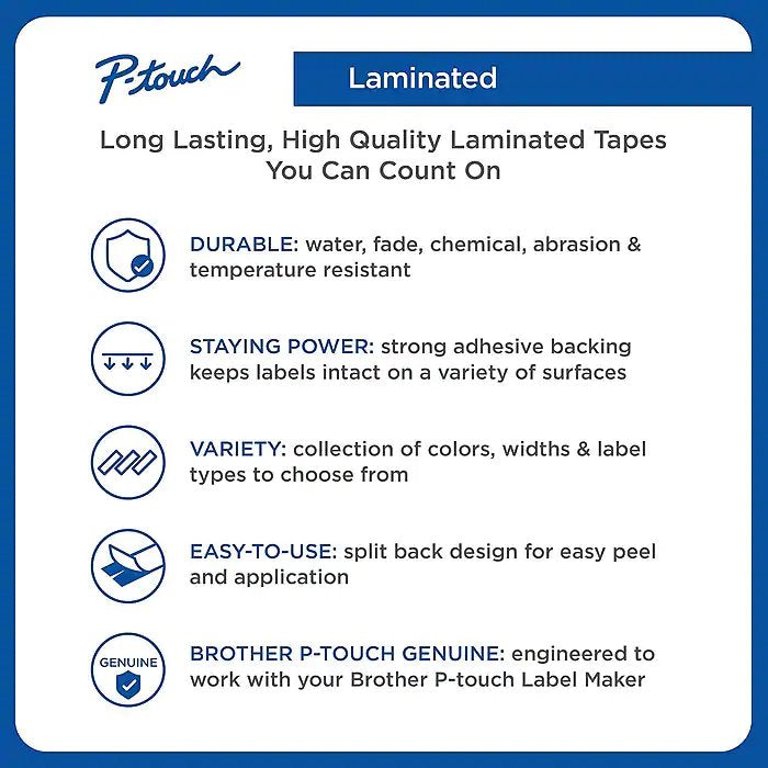 Brother TZe-2312PK Label Tapes for P-Touch Labelers, 2 Pack