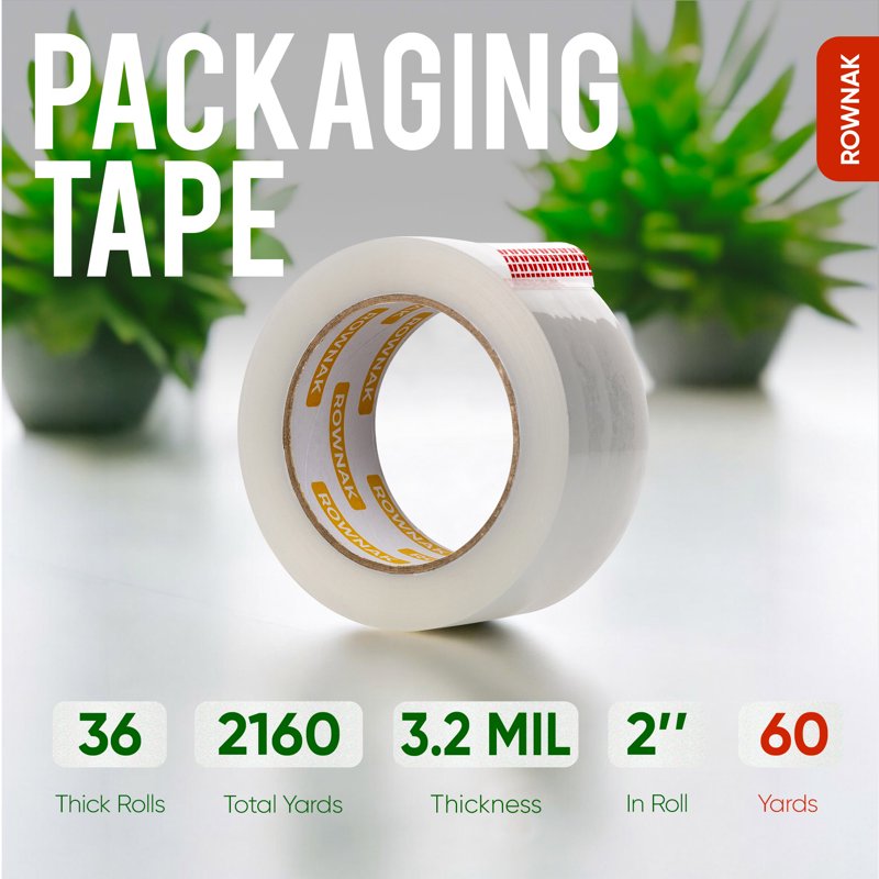 Heavy Duty Clear Packaging Tape - Bulk Rolls for Shipping & Moving