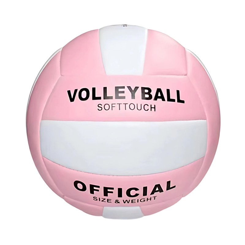 Soft Volleyball for Beach and Indoor Play - Official Size 5 with Pump - Pink