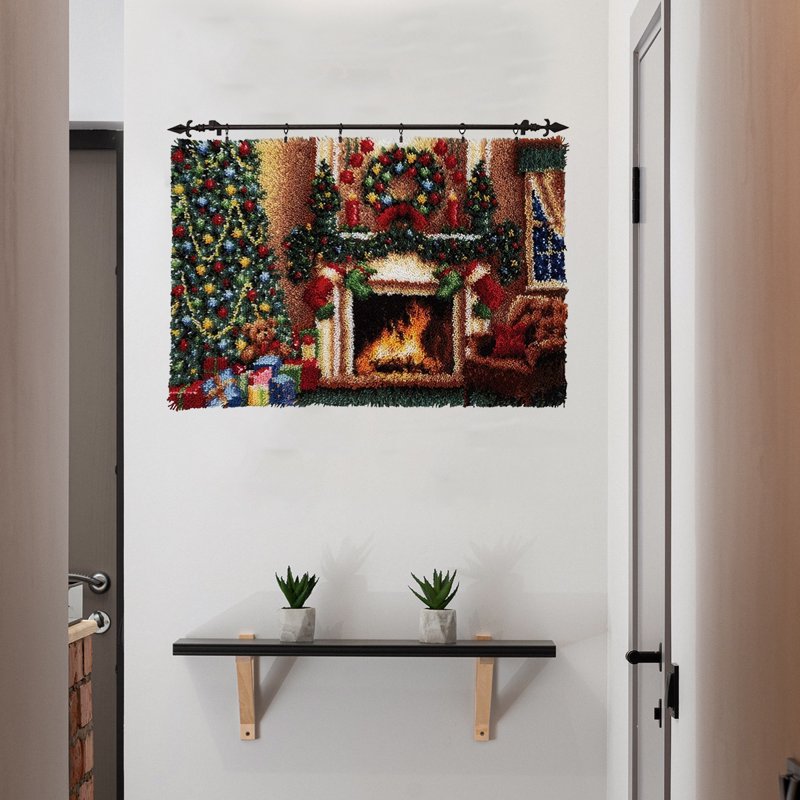 Latch Hook Rug Kit for Beginners DIY Wall Decor 60x42cm