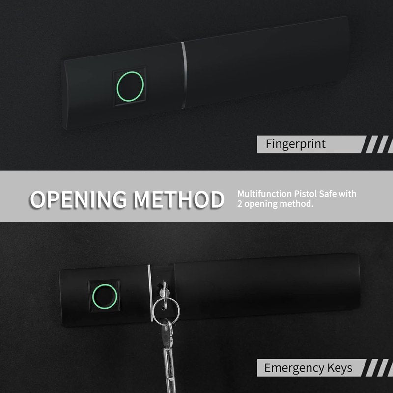 Biometric Fingerprint Safe Box with LED Light and Removable Shelf for Home and Office Security