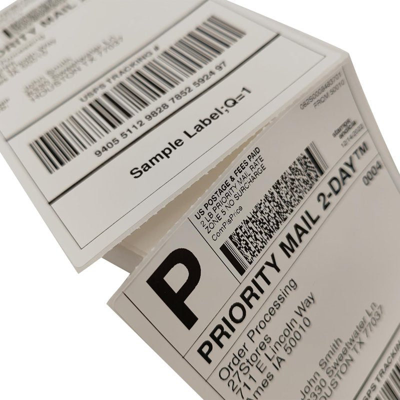 4x6 Shipping Labels - 100x150mm Fanfold Thermal Labels 4000 Pack