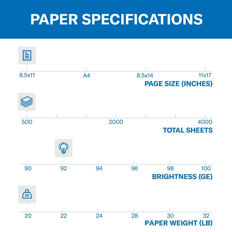 Hammermill Tidal Copy Paper 8.5 x 11 20 lb 92 Bright White 500 Sheets