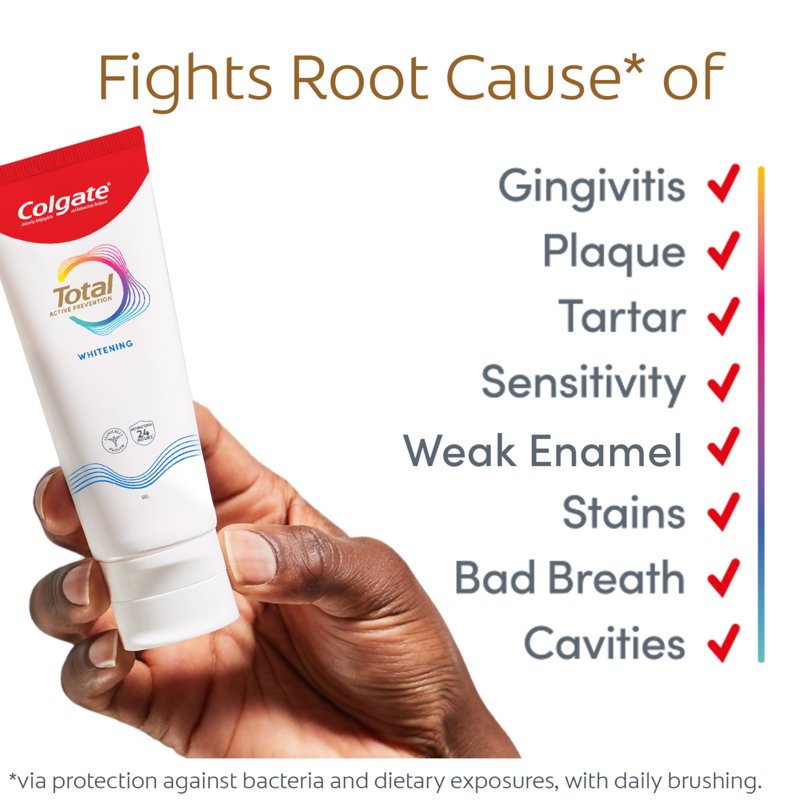 Anticavity Whitening Gel Toothpaste Mint Pack - Fluoride, Bacteria-Fighting