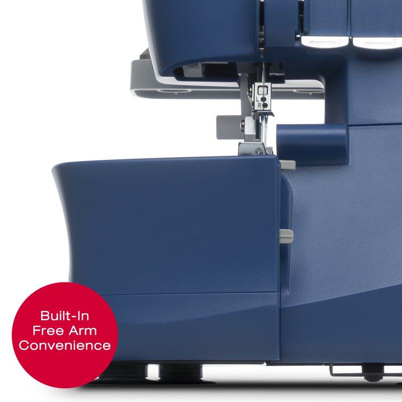 SINGER Mechanical Serger Sewing Machine - 1300 Stitches/Min, 2-4 Thread Options, Differential Feed, Free Arm