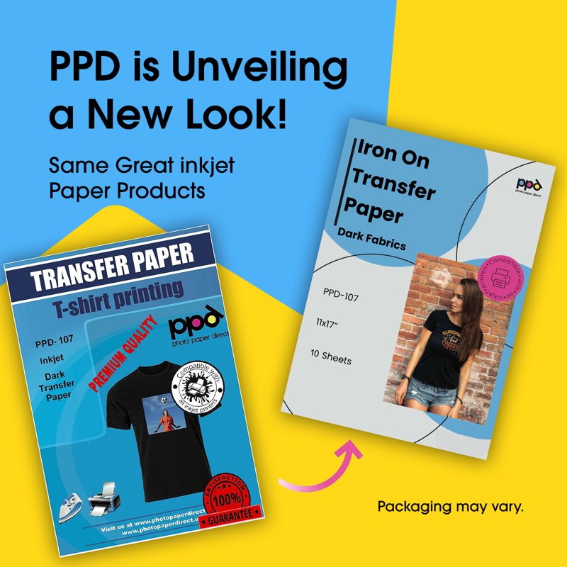 Inkjet Transfer Paper for Dark Fabrics - 11x17 Inch Sheets - Premium Quality