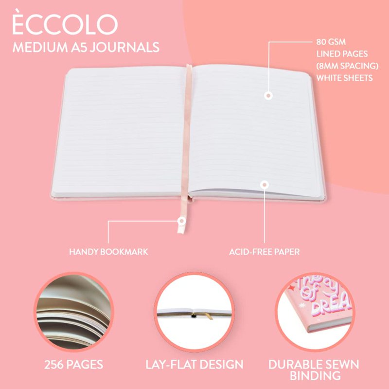 Create Dreams 6x8 Inch Linen Cover Journal - Ivory 256 Pages