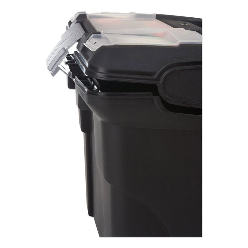 Mobile File Cart on Wheels - Holds Letter-Sized Folders, Black