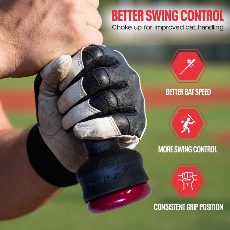 Adjustable Bat Knob Stackers for Baseball & Softball - Choke Up Control & Vibration Reduction