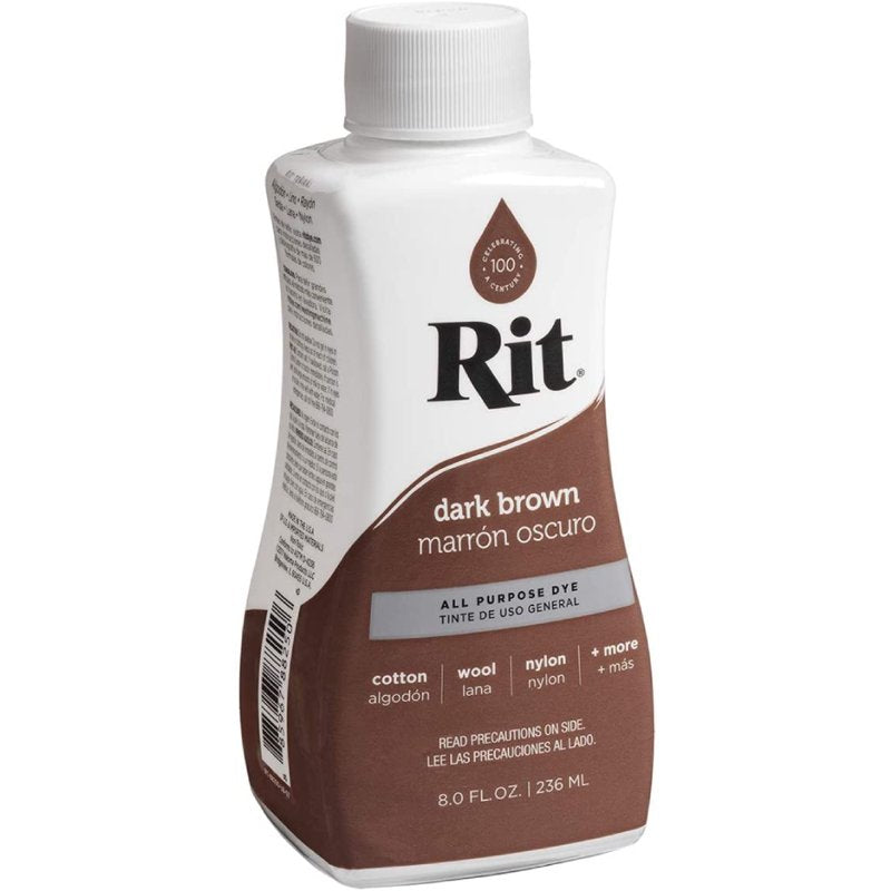 Liquid Fabric Dye - Dark Brown, 8 fl oz, Multi-Pack for Clothing & Home Decor