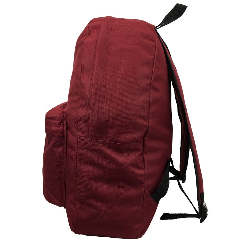 K-Cliffs 18" Classic School Backpack/Daypack - Burgundy Red, Maroon