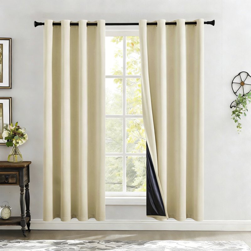 Insulated Blackout Curtains for Living Room & Bedroom Privacy Soundproofing