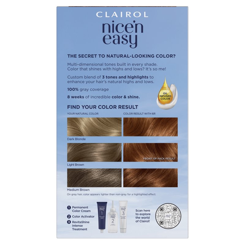 Permanent Hair Color Cream - Light Auburn & Multiple Shades