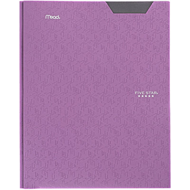 Purple Plastic Pocket and Prong Folder - Stay-Put File Organizer, 8.5 x 11 inches