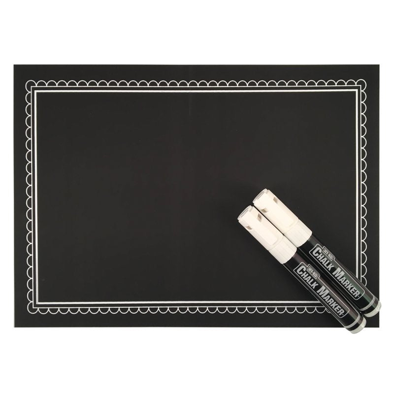12-Inch Erasable Plastic Chalkboard Sign - Reusable, Durable, Indoor Use