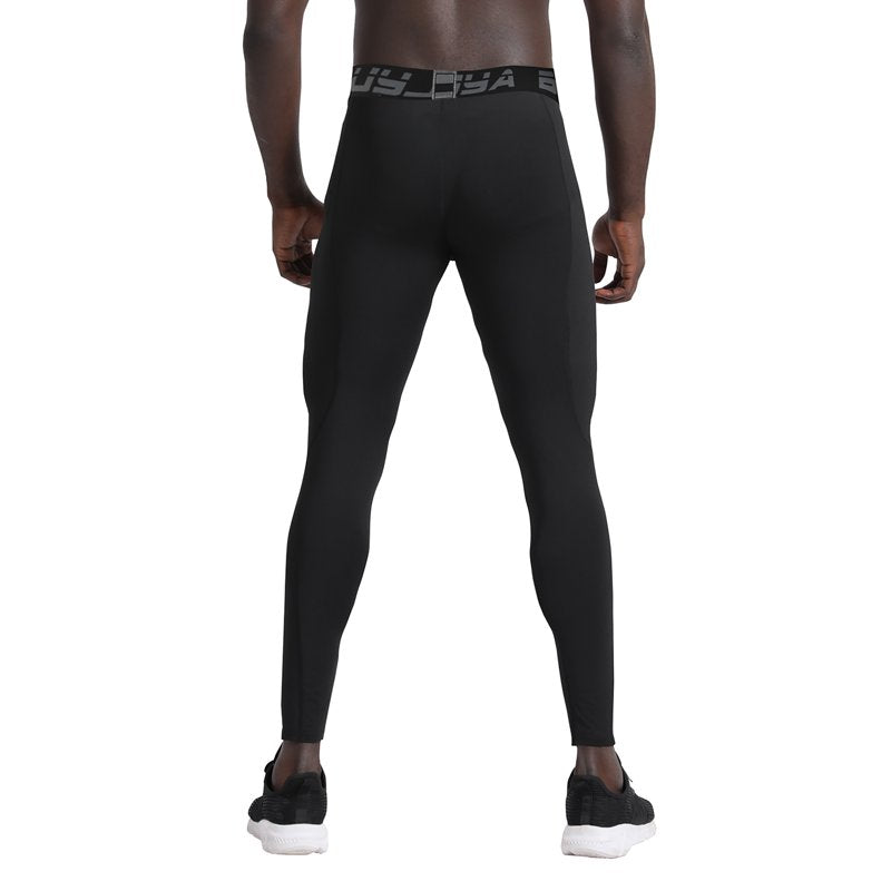 Men's Athletic Leggings Set - Performance Sports Tights for Workout & Running